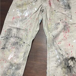 Men's Artistic Paint-Splatter Jeans